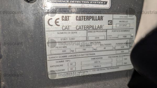 2#10086 Carrello elevatore Caterpillar LIFT TRUCK ETB21 in vendita - foto 2