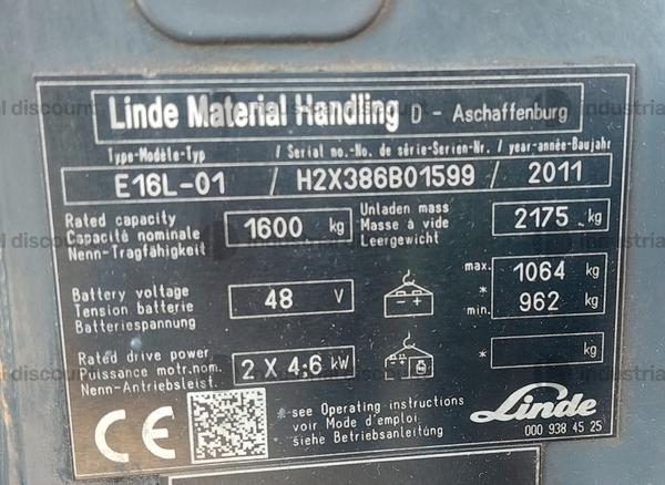 1#10277 Carello elevatore Linde 16 Q in vendita - foto 5