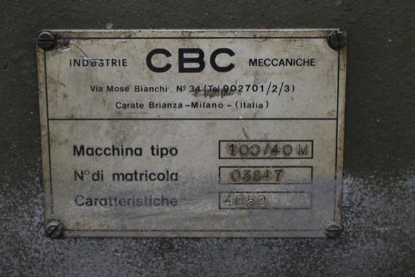 3#1109 Pressa piegatrice Cbc in vendita - foto 2