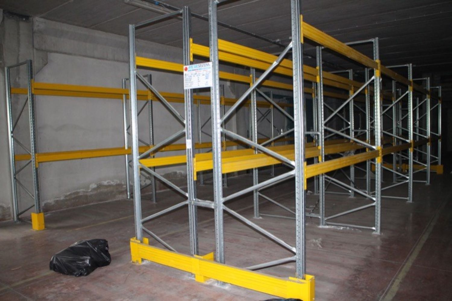 Lot Industrial shelving