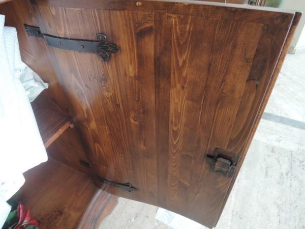1#1317 Credenza sagomata in legno castagno in vendita - foto 4