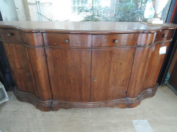 1#1317 Credenza sagomata in legno castagno in vendita - foto 5