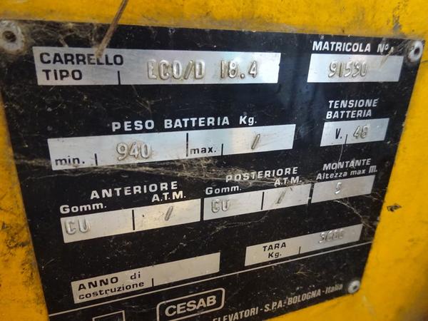 52#14940 Muletto elettrico Cesab in vendita - foto 15