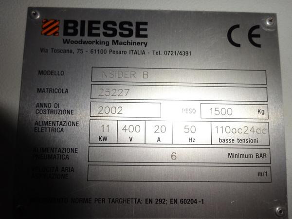 4#1504 Macchina forainseritrice Biesse in vendita - foto 2