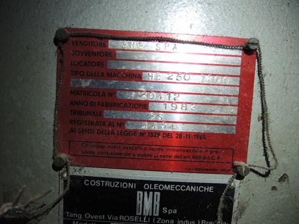 12#1748 Pressa ad iniezione Bmb in vendita - foto 4