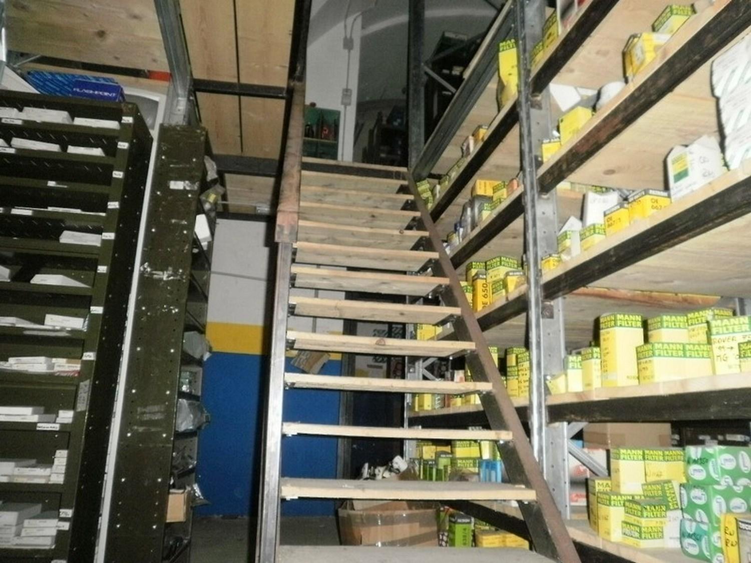 Lot Industrial shelving