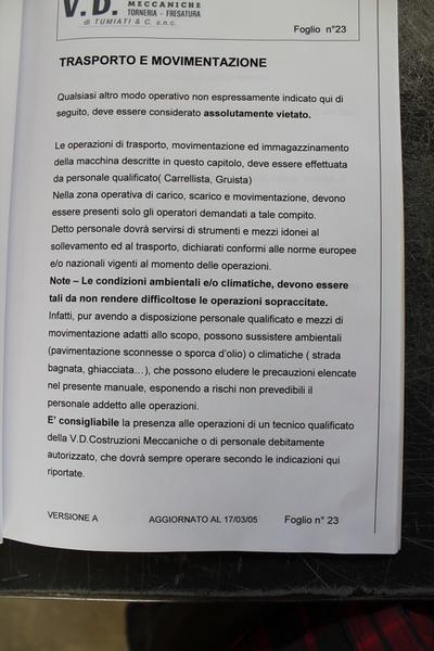 19#1944 Pressa piegatrice orizzontale per lastre di polistirolo VD Costruzioni Meccaniche in vendita - foto 15