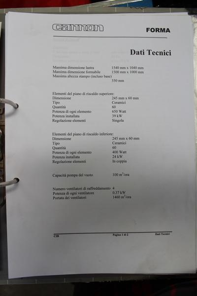 30#1944 Termoformatrice Cannon Forma in vendita - foto 22