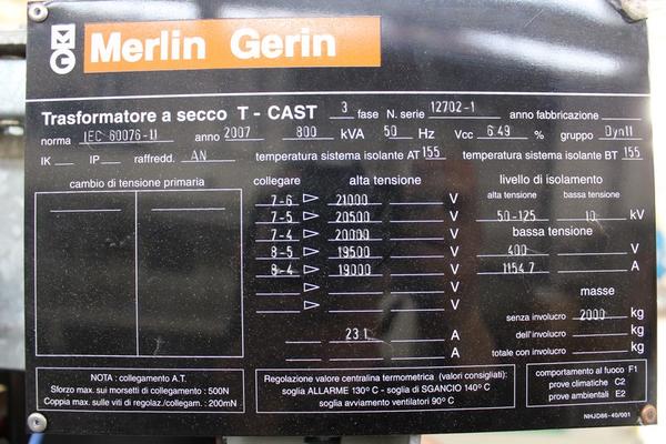 81#1944 Trasformatore a secco Merlin Gerin in vendita - foto 2