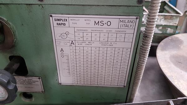 10#1952 Macchina formatura molle Simplex Rapid in vendita - foto 2