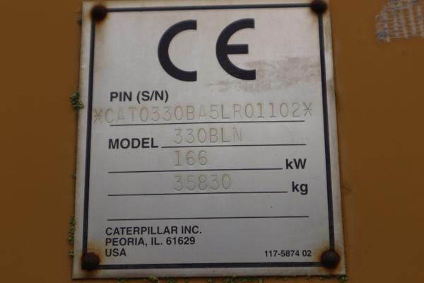 26#2335 Escavatore cingolato Cat 330BLN in vendita - foto 6