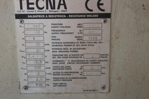 45#2346 Saldatrice a resistenza Tecna 4625N  in vendita - foto 4