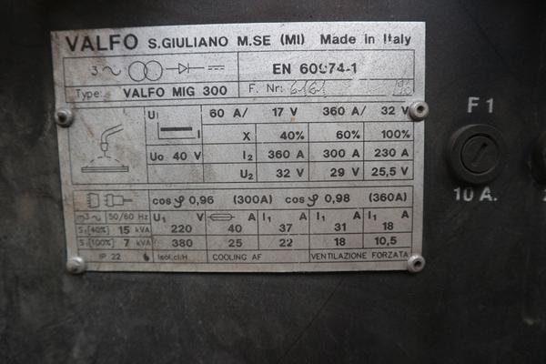 5#2346 Saldatrice Valfo MIG 300 in vendita - foto 5