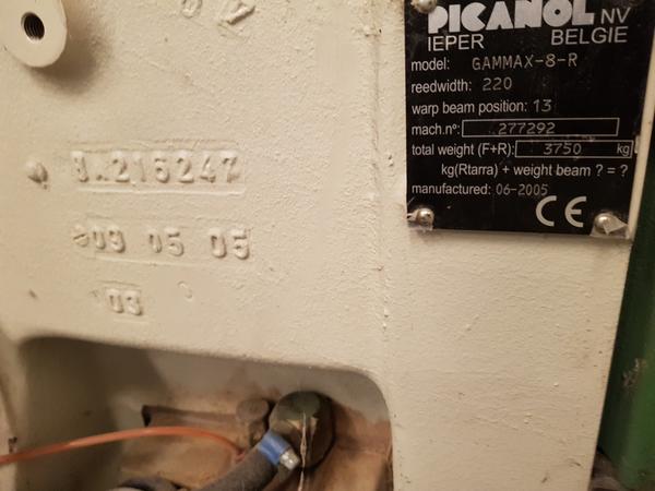 14#24420  Telaio Picanol Gamma X 8 R in vendita - foto 76