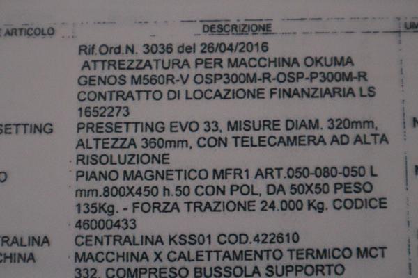 1#2463 Centro di lavoro Okuma M560R-V in vendita - foto 26