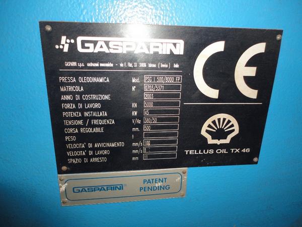 1#2504 Pressa oleodinamica Gasparini in vendita - foto 4