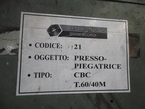 10#2504 Pressopiegatrice Cbc Industrie Meccaniche in vendita - foto 14