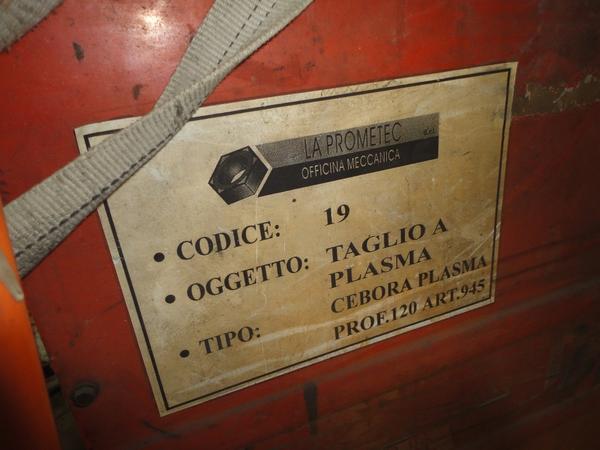 34#2504 Macchina per taglio lamiere al plasma Cebora in vendita - foto 3