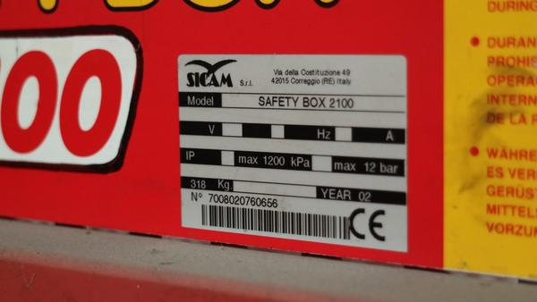 6#2540 Gabbie di protezione per gonfiaggio pneumatici Sicam Safety Box in vendita - foto 27