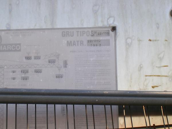 5#2727 Gru automontante San Marco in vendita - foto 2
