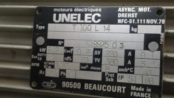 76#2759 Motori per aspirazione Unelec in vendita - foto 2