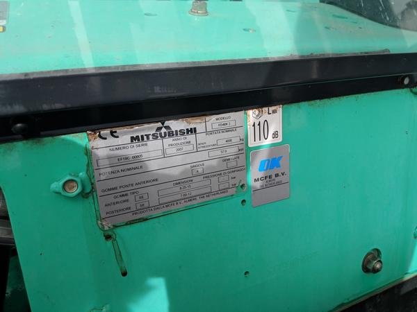 17#2947 Carrello elevatore Mitsubishi FK40EL in vendita - foto 8