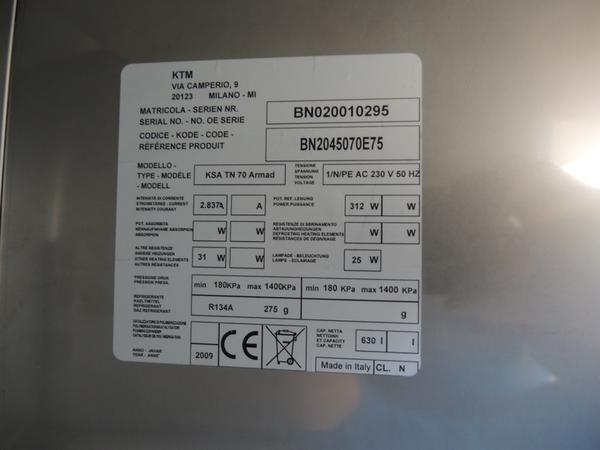 3#2985 Armadio frigorifero Ktm Ksa tn 70 in vendita - foto 5
