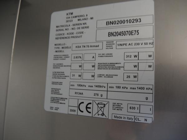 4#2985 Armadio frigorifero Ktm Ksa tn 70 in vendita - foto 4