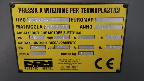 1#3109 Pressa ad iniezione per produzione tappi Plastic metal in vendita - foto 14