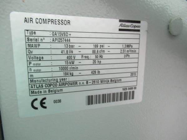 27#3116 Compressore ed essiccatore Atlas Copcp in vendita - foto 3