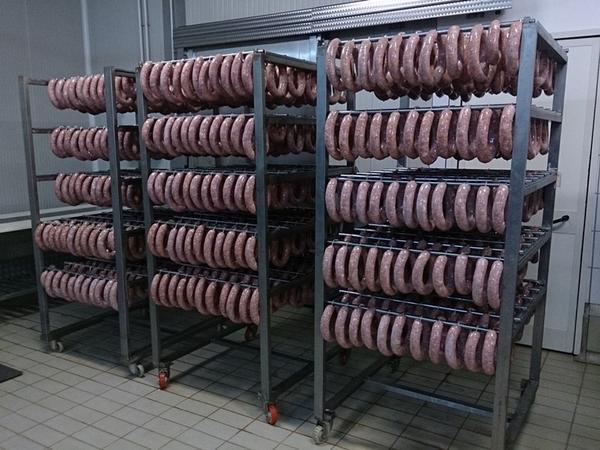 10#3161 Banco da lavoro Zanussi e carrelli per sospensioni salumi in vendita - foto 2