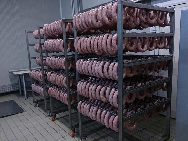 10#3161 Banco da lavoro Zanussi e carrelli per sospensioni salumi in vendita - foto 3