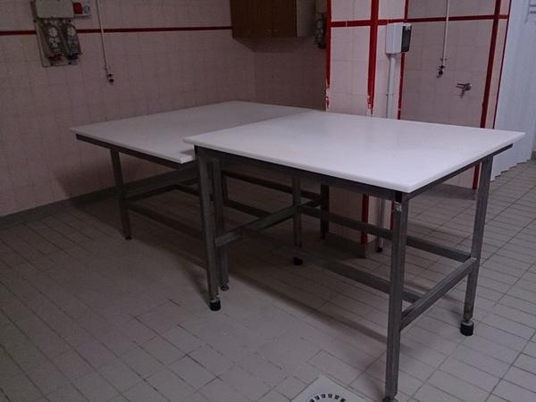 10#3161 Banco da lavoro Zanussi e carrelli per sospensioni salumi in vendita - foto 10