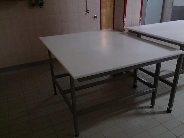 10#3161 Banco da lavoro Zanussi e carrelli per sospensioni salumi in vendita - foto 11