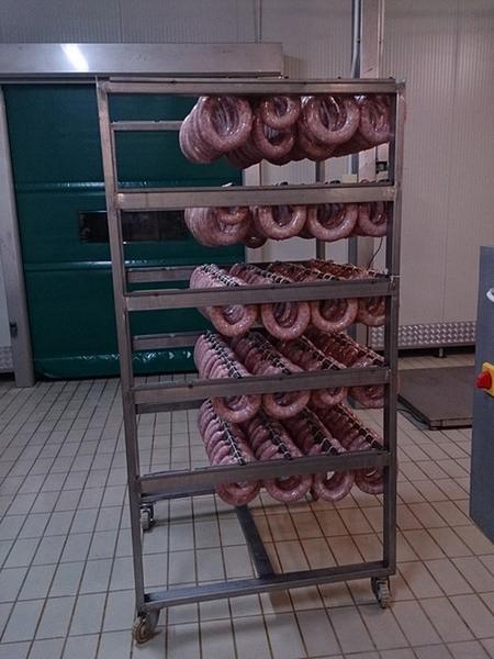 10#3161 Banco da lavoro Zanussi e carrelli per sospensioni salumi in vendita - foto 17