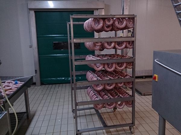 10#3161 Banco da lavoro Zanussi e carrelli per sospensioni salumi in vendita - foto 18