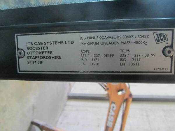 1#3211 Mini escavatore JCB mod. 8045 in vendita - foto 13