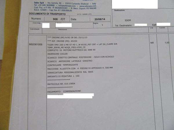 15#3246 Trincia miscelatore Seko in vendita - foto 12