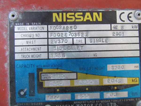3#3246 Carrello elevatore Nissan in vendita - foto 4