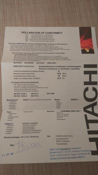 1#3288 Escavatore Hitachi ZX 35 U in vendita - foto 3