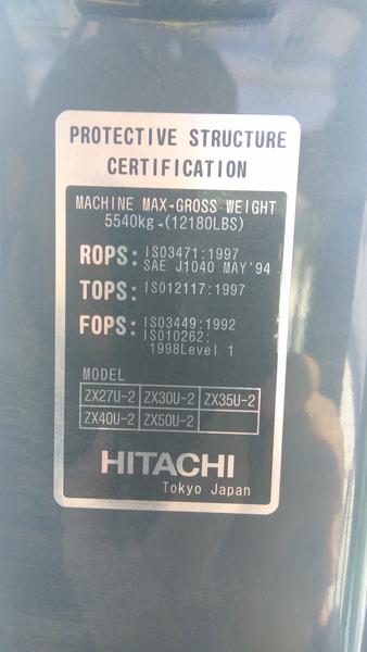 1#3288 Escavatore Hitachi ZX 35 U in vendita - foto 4