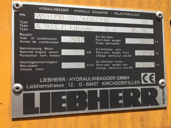 1#3289 Caricatore idraulico Liebherr A924C in vendita - foto 13