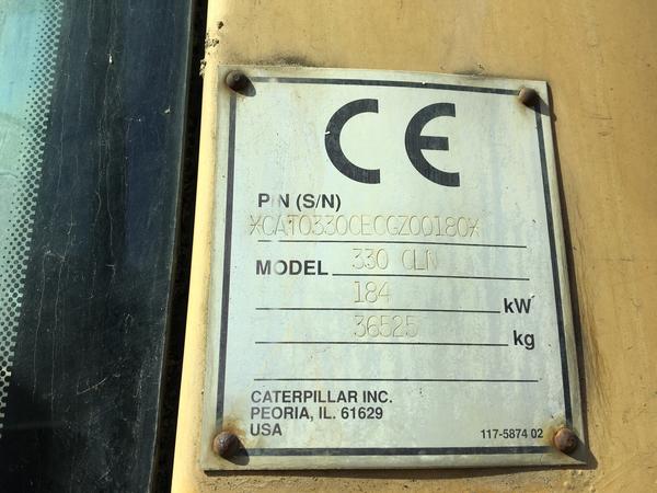 1#3334 Escavatore cingolato Caterpillar 330 CLH in vendita - foto 9