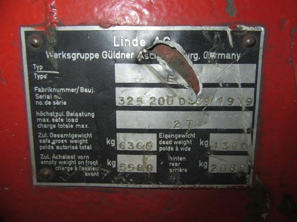 12#3342 Carrello elevatore Linde SE20 e transpallet in vendita - foto 7