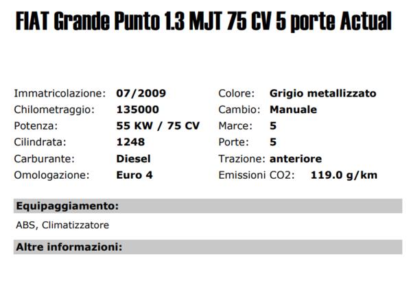 10#3357 Autovettura Fiat Punto 1.3 in vendita - foto 2
