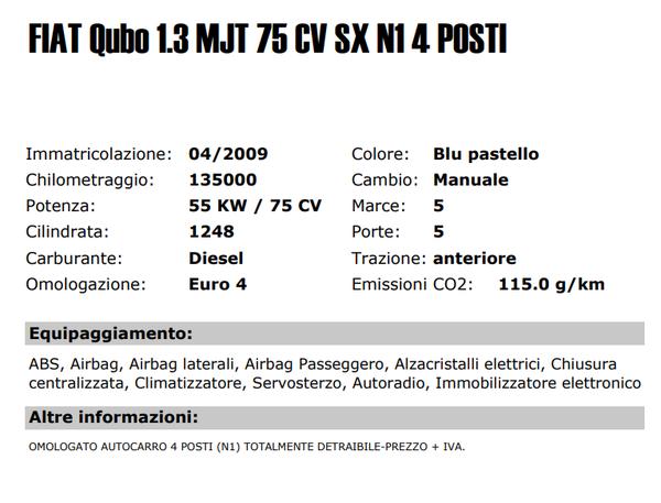 27#3357 Autovettura Fiat Qubo in vendita - foto 2