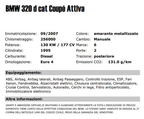3#3357 Autovettura Bmw 320 d Coupe attiva in vendita - foto 2
