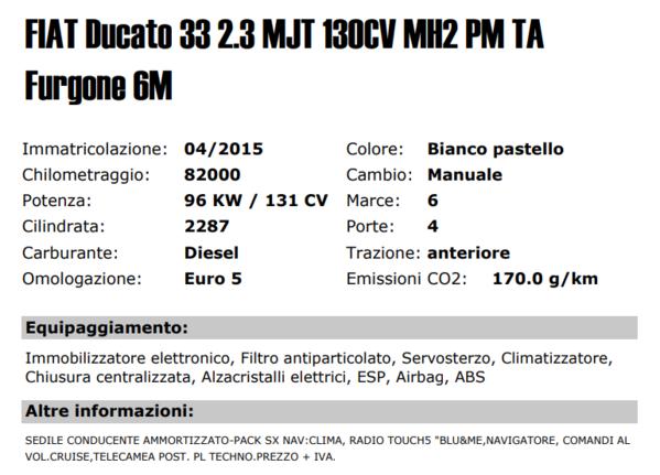 9#3357 Furgone Fiat Ducato 33 in vendita - foto 2