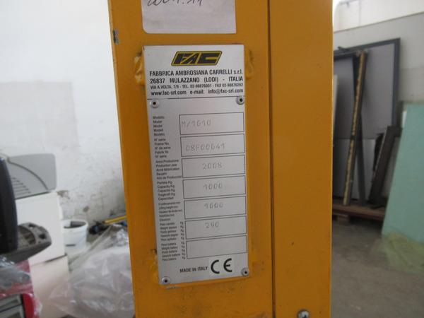 3#3359 Sollevatore oleodinamico Fac e elementi logistica in vendita - foto 2