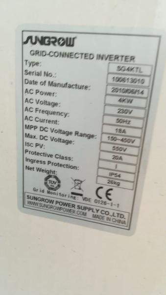 1#3386 Inverter Sungrow per fotovoltaico in vendita - foto 2